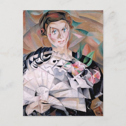 Carte Postale Jouer avec un ventilateur par Alice Bailly (Devant)