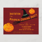 Carte Postale Jouer Citrouille Orange Retro Jack-o-Lantern Enfan (Devant)