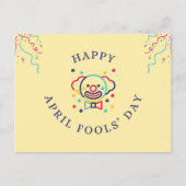 Carte Postale Jouer Confetti Clown April Fools’ Day (Devant)