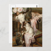 Carte Postale Jouer des chatons (Devant / Derrière)