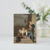 Carte Postale Jouer des dés devant Christiansborg (Debout devant)