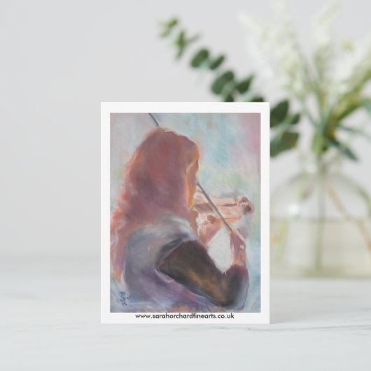 Carte Postale jouer du violon... (Debout devant)