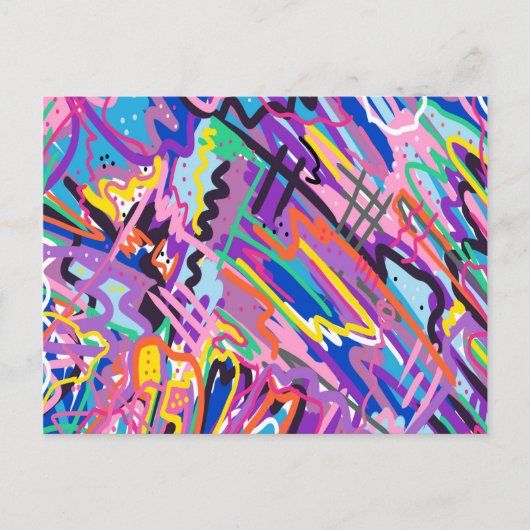 Carte Postale Jouer en couleur Art Abstrait (Devant)