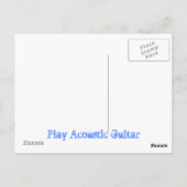Carte Postale Jouer Guitare acoustique (Dos)
