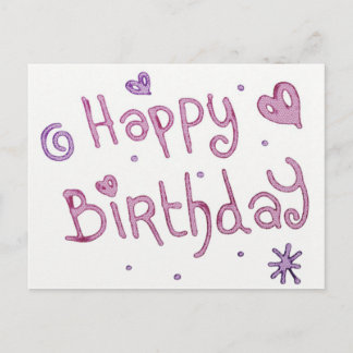 Carte Postale Jouer Joyeux texte d'anniversaire
