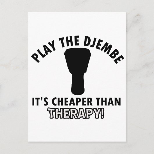 Carte Postale Jouer le djembe (Devant)