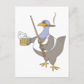 Carte Postale Jouer Piscine Poisson Poulet Drôle (Devant)