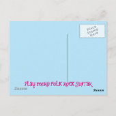 Carte Postale jouer plus folk rock guitare (Dos)