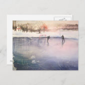 Carte Postale Jouer sur la glace (Devant / Derrière)