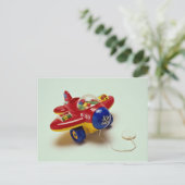 Carte Postale Jouet d'avion coloré pour enfants (Debout devant)