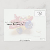 Carte Postale Jouet d'avion coloré pour enfants (Dos)