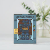Carte Postale Jouet de boîte robotique spatiale (Debout devant)