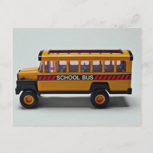 Carte Postale Jouet de bus scolaire pour enfants
