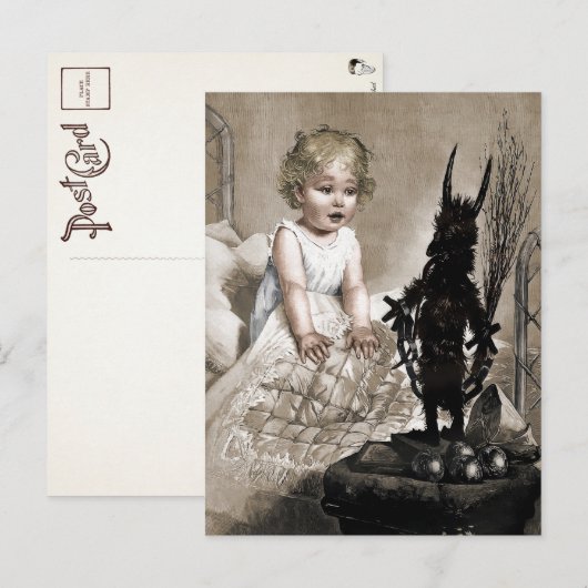 Carte postale Jouet vintage Krampus (Devant / Derrière)