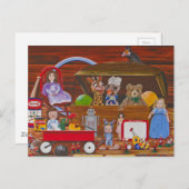 Carte Postale "Jouets dans le grenier" (Devant / Derrière)