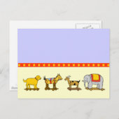 Carte postale Jouets éléphants chèvre chèvre chèvr (Devant / Derrière)