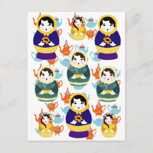 Carte Postale Jouets et théières
