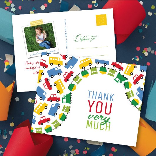 Carte Postale Jouets pour garçons Transport Voiture Train Bus Ca