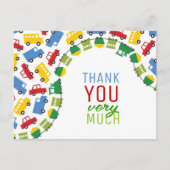 Carte Postale Jouets pour garçons Transport Voiture Train Bus Ca (Devant)