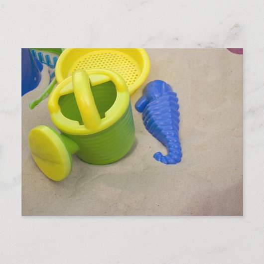 Carte Postale Jouets sur la plage (Devant)