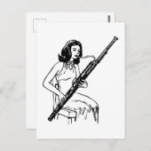 Carte Postale Joueur Bassoon (Devant / Derrière)