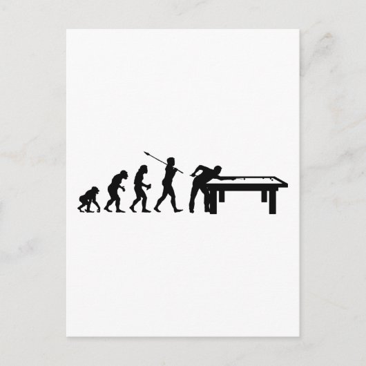 Carte Postale Joueur billard (Devant)