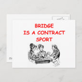 Carte Postale Joueur BRIDGE (Devant / Derrière)