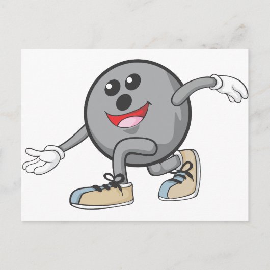 Carte Postale Joueur de balle de quille mignonne (Devant)