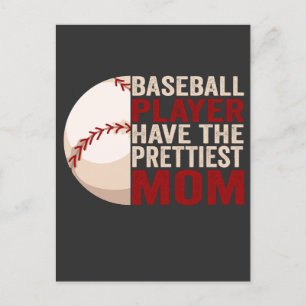 Carte Postale Joueur de baseball Avoir la plus jolie maman Funny