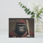 Carte Postale Joueur de baseball de Gorilla (Debout devant)