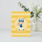 Carte Postale Joueur de Baseball - Garçon Blond (Debout devant)