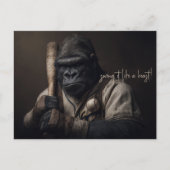 Carte Postale Joueur de baseball gorille (Devant)