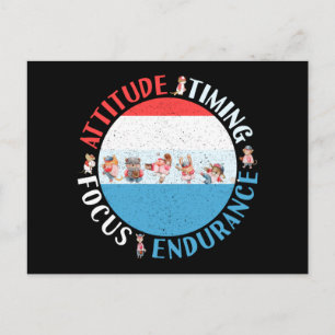 Carte Postale Joueur de baseball - Rouge Blanc Bleu