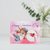 Carte Postale Joueur de baseball sur l'aquarelle de la Saint-Val (Debout devant)