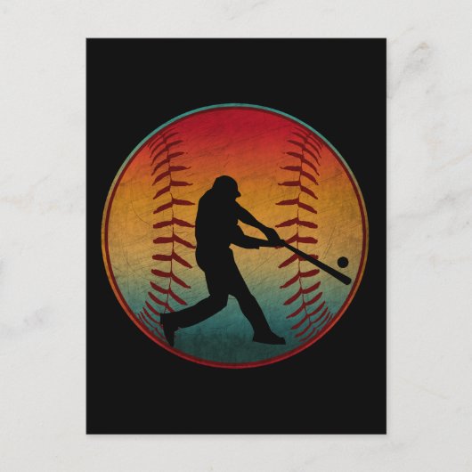 Carte Postale Joueur de baseball vintage (Devant)