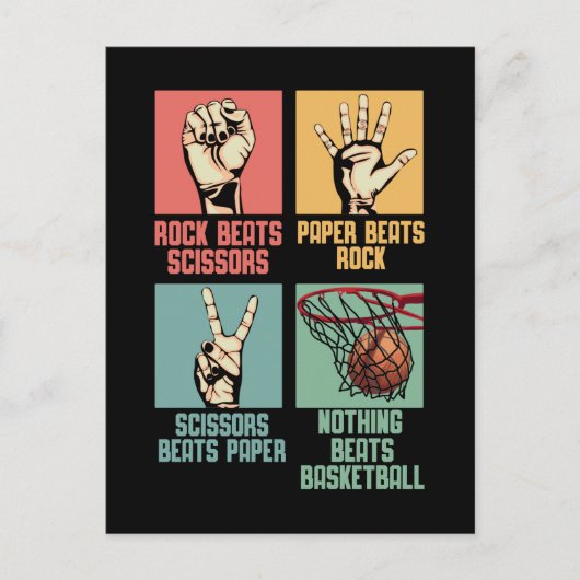 Carte Postale Joueur de basket-ball addict au basket-ball (Devant)