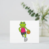 Carte Postale Joueur de basket-ball grenouille Basketball (Debout devant)