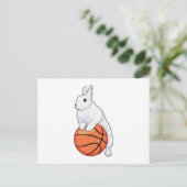 Carte Postale Joueur de basket-ball lapin Basket-ball (Debout devant)