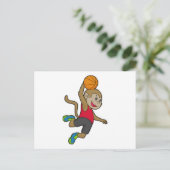 Carte Postale Joueur de basket-ball singe (Debout devant)