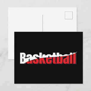 Carte Postale Joueur de basket-ball Swish Abstrait - Word Art