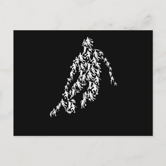 Carte Postale Joueur de basketball silhouette sport ballon fan é (Devant)