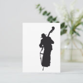 Carte Postale joueur de basse double ansichtkaart (Debout devant)