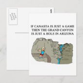 Carte Postale Joueur de CANASTA (Devant / Derrière)