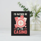 Carte Postale Joueur de casino drôle de poker amateur de roulett (Debout devant)