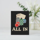 Carte Postale Joueur de casino Texas Hold'Em (Debout devant)