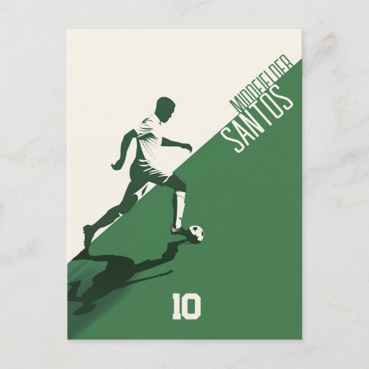 Carte Postale Joueur de football (Devant)