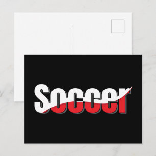 Carte Postale Joueur de football abstrait Swish - Word Art