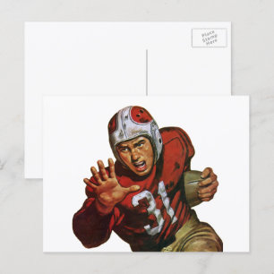 Carte Postale Joueur de football américain vintage numéro 31