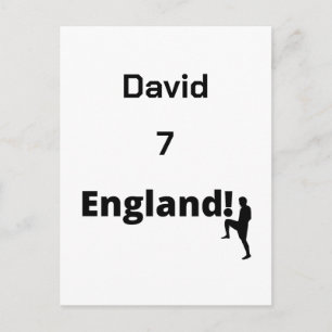 Carte Postale Joueur de football anglais personnalisable