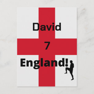 Carte Postale Joueur de football anglais personnalisable